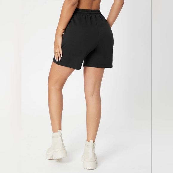 Drawstring Waist Track Shorts - Picture 2 of 3